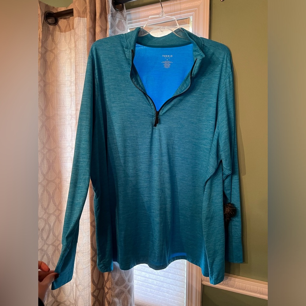 Torrid Active Teal Pullover